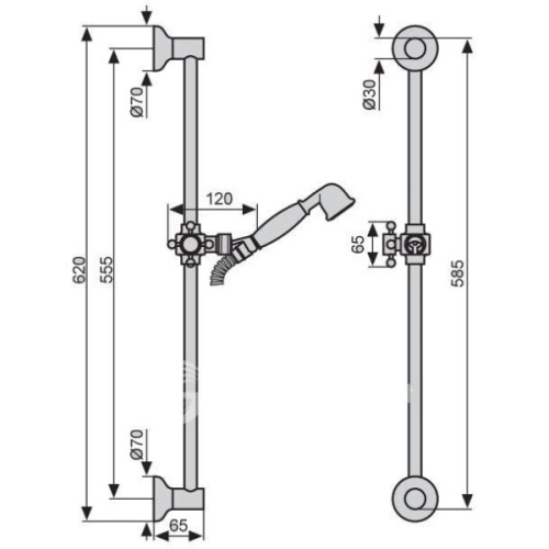 Схема, штанги для душа - фото 2