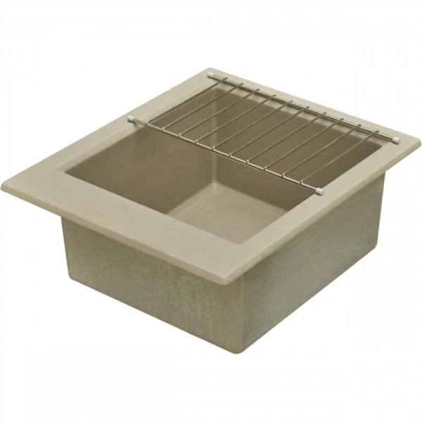 Мойка для кухни Акватон Линеа 43 см серый шелк, прямоугольной формы - фото 4