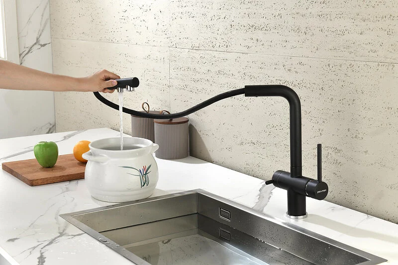 Смеситель для питьевой воды Paulmark Serpentine черный, современные, hi-tech - фото 3