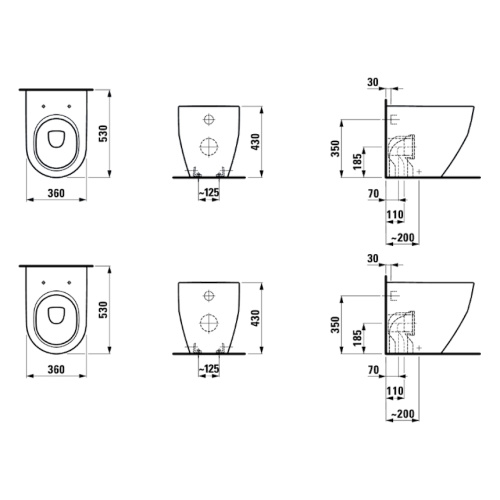 Унитаз напольный Laufen Pro c покрытием LCC - фото 3