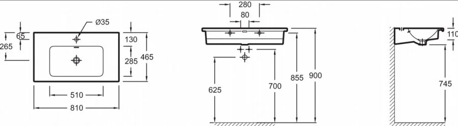 Раковина Jacob Delafon Vox 80 см белая - фото 2