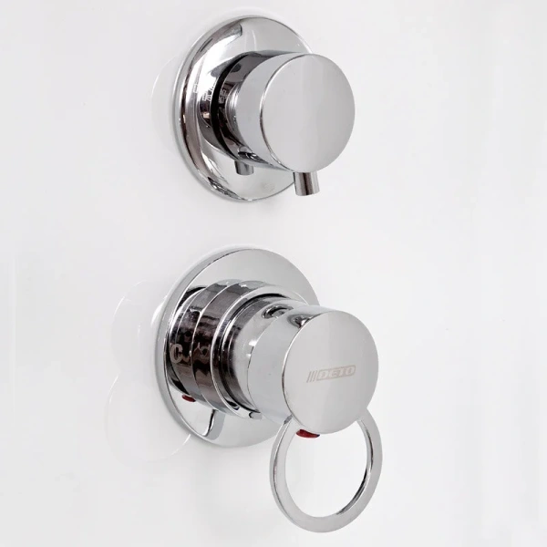 Душевая кабина Deto D272 120х80 см без крыши, с раздвижными дверьми - фото 6