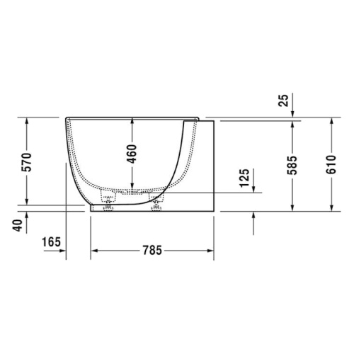 Ванна из искусственного камня Duravit Luv 185x95 см белая - фото 4