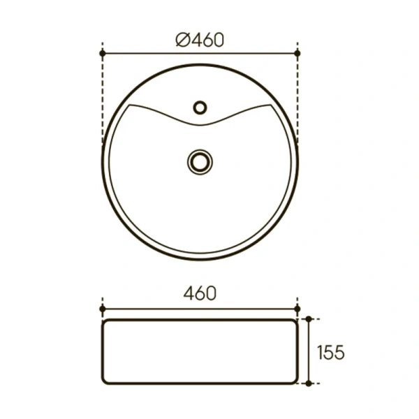 Раковина Aqueduto ESPIRAL 46 см накладная - фото 2