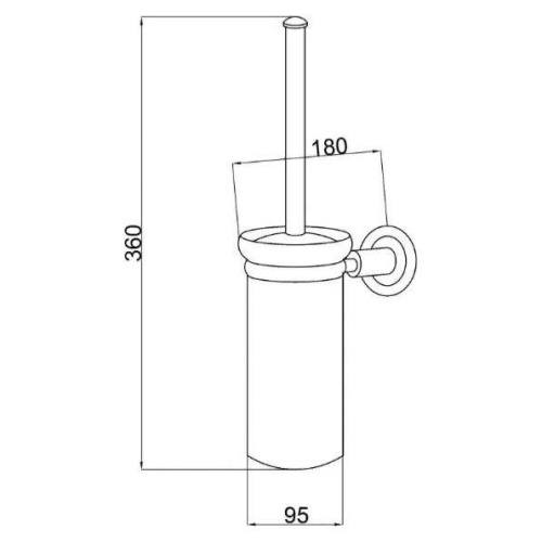 Ершик Boheme Murano декор черный - фото 2