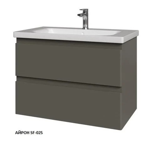 Тумба под раковину подвесная Caprigo Forte 80 см айрон - фото 1