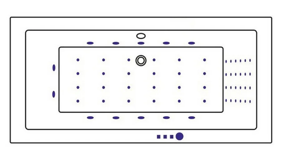 Ванна гидромассажная Whitecross Savia Duo Nano, 170 х 80 см, увеличенная толщина акрила, усиленная армировка, белый/хром, 0103.170080.100.NANO.CR - фото 2