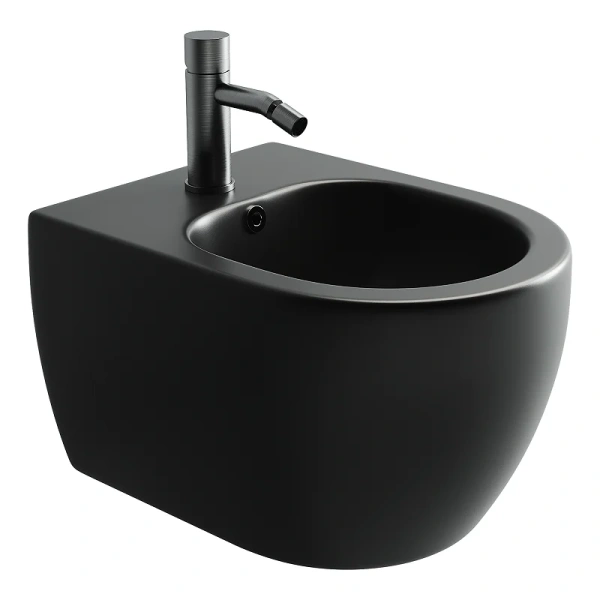 Биде подвесное Ceramica Nova Play черное матовое - фото 1