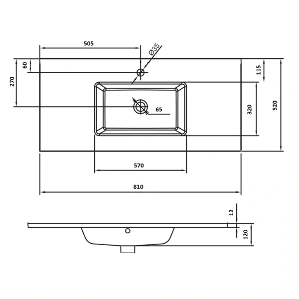 Раковина мебельная Boheme Lucido 80 см лиловая, по запросу - фото 2