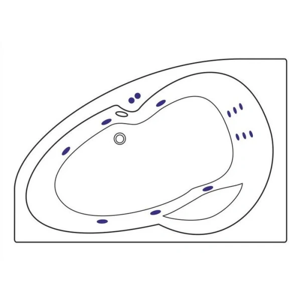 Ванна гидромассажная Excellent Newa Line 160 x 95 см, левая, белый/хром, WAEX.NEL16.LINE.CR, белые - фото 7