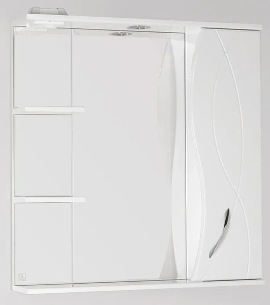 Зеркальный шкаф с подсветкой Style Line Амелия 75 см белый - фото 1