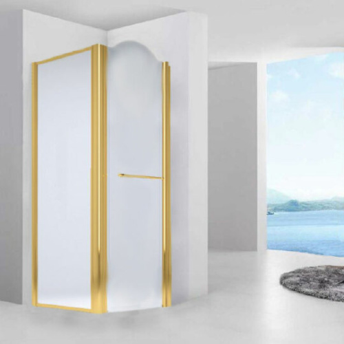 Душевой уголок Migliore Diadema 90х90 см профиль золото стекло матовое, квадратные - фото 2