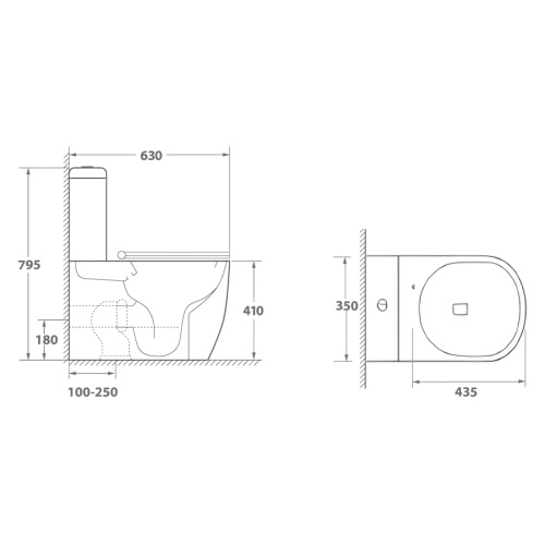 Схема, безободковые, сиденье с микролифтом , с антивсплеском, компакт, низкие - фото 5