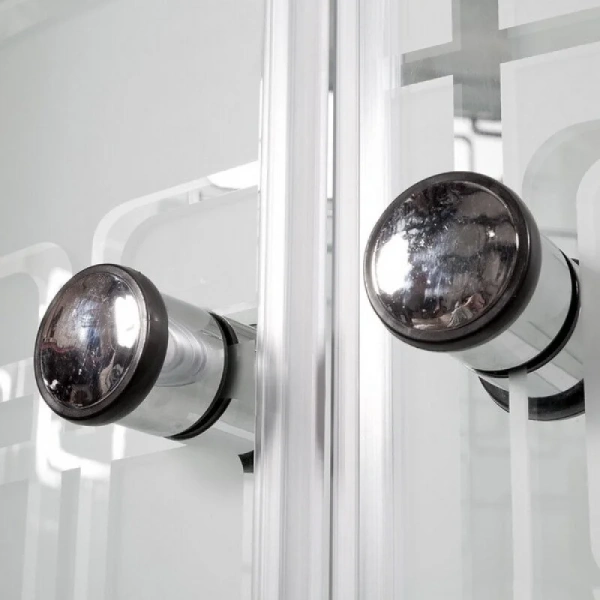 Душевая кабина Deto EM 90x90 см с зеркалом, со стеклянными задними стенками - фото 8