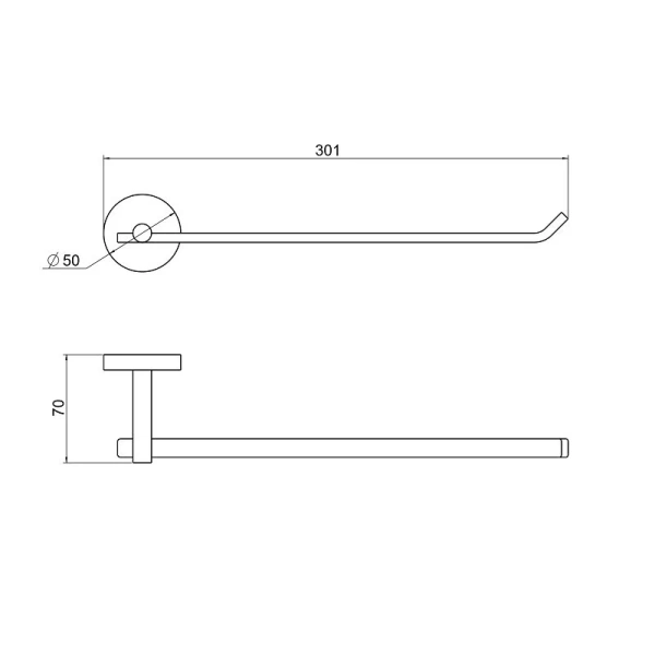 Полотенцедержатель Акватек Бетта черный матовый - фото 2