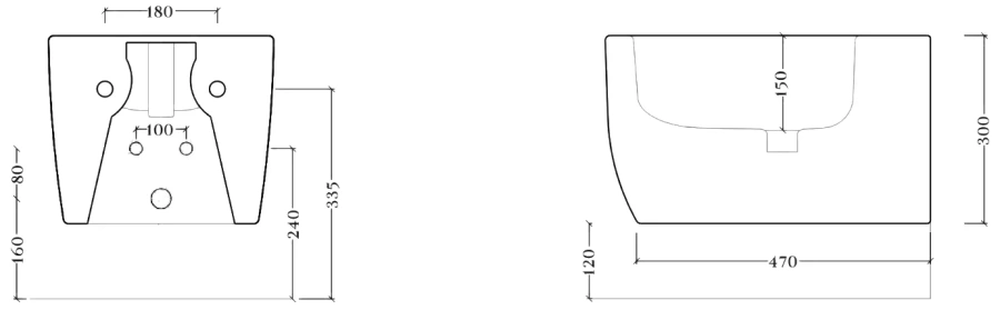 Биде подвесное ArtCeram Monet черный матовый - фото 3