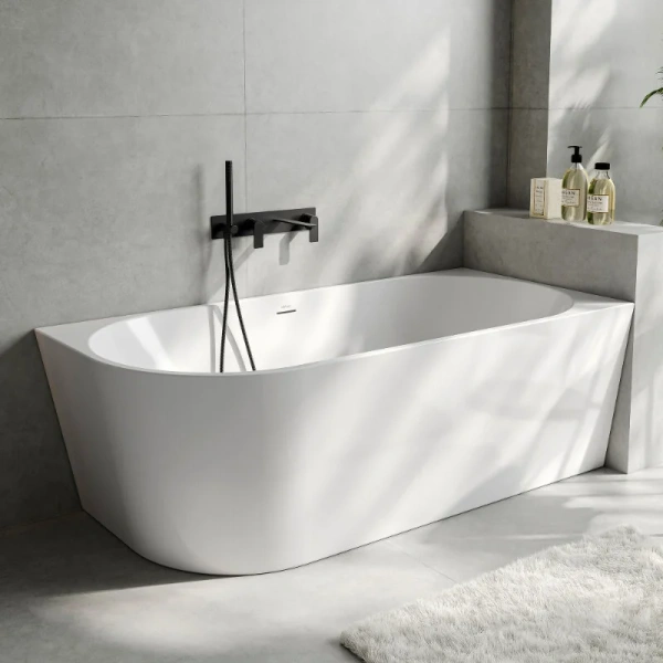 Ванна акриловая Abber AB9502-1.4 L/AB9502-1.4 R, 140 x 70 см, белая, левая/правая - фото 4