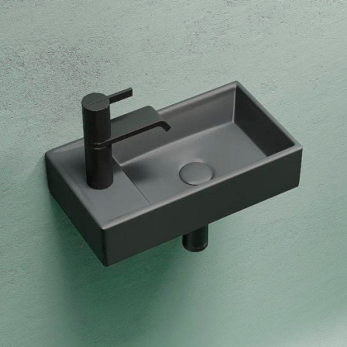 Раковина Ceramica Nova Element 40 см чаша справа темный антрацит - фото 2