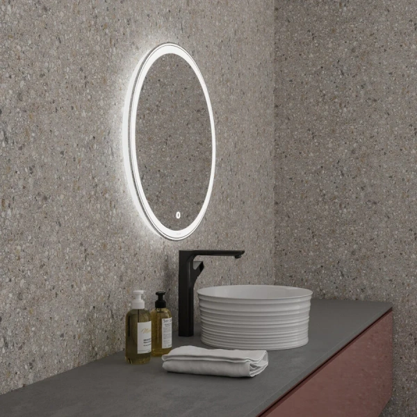 Зеркало с подсветкой Grossman Sento 80 см круглое, полотно - фото 4