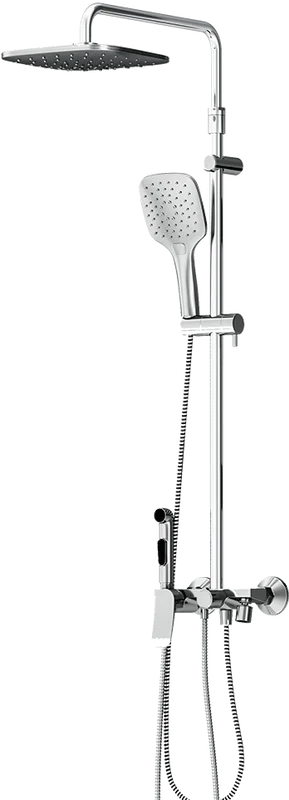 Душевая стойка Damixa Apollo с гигиеническим душем, квадратная - фото 1