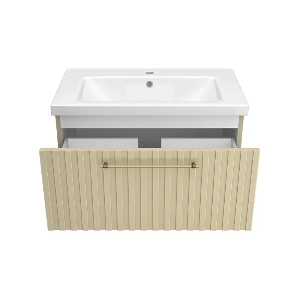 Тумба под раковину подвесная Brevita Alicante 80 см капучино - фото 3