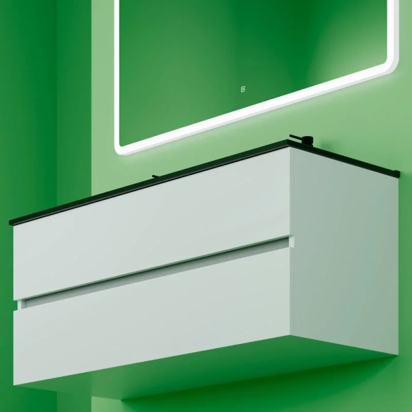 Тумба с раковиной подвесная Sancos Urban UR120-2W 120 см с двумя ящиками, белая - фото 7