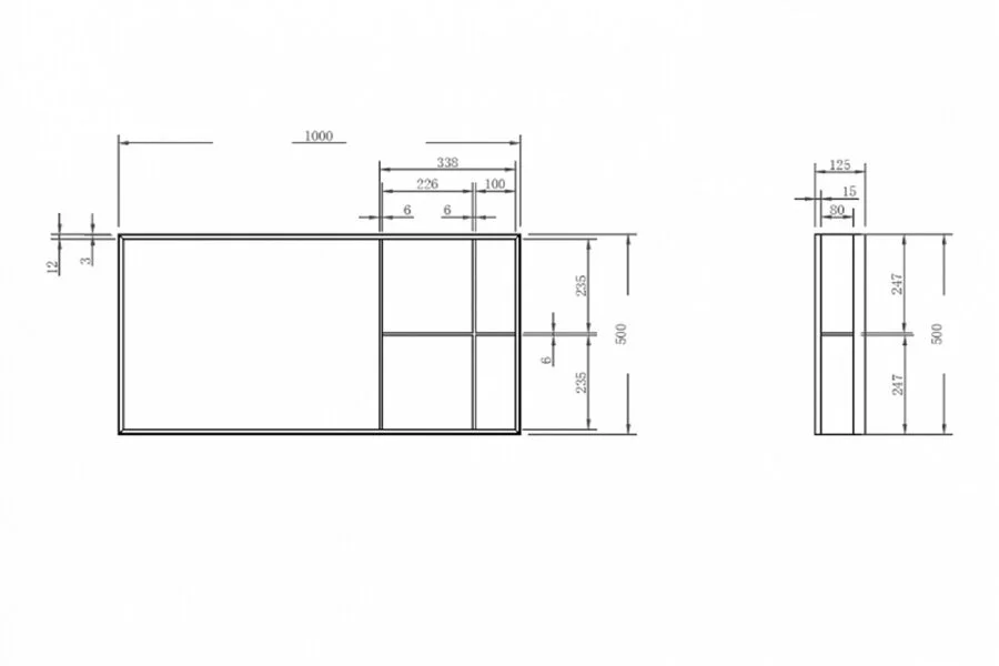 Зеркальный шкаф Abber Stein 100 см белый, по запросу - фото 2