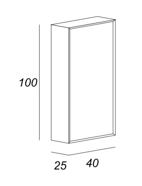 Шкаф-пенал подвесной Cezares Bellagio 40 см графит, по запросу - фото 2