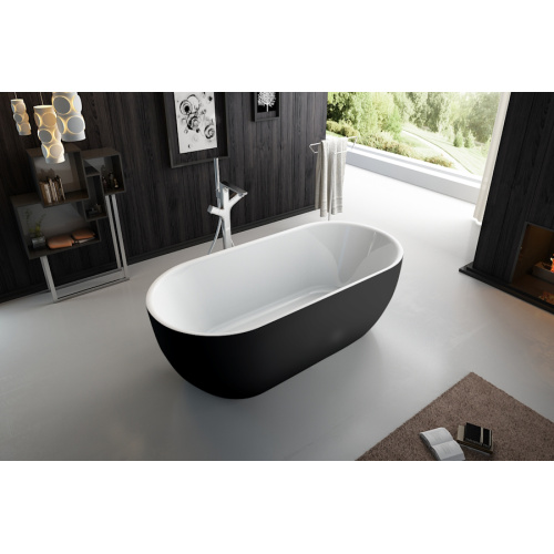 Ванна акриловая BelBagno 170х80 см белый глянец/чёрная матовая - фото 4