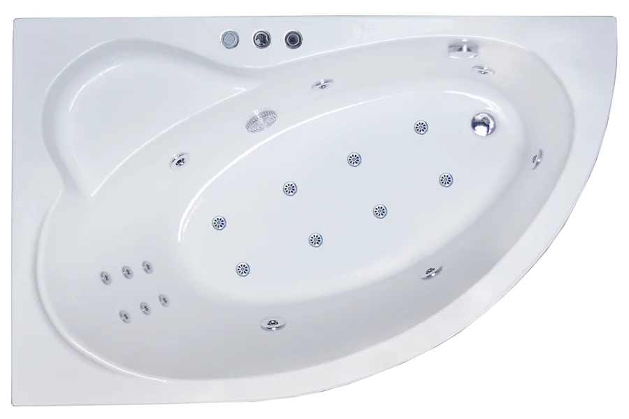 Ванна гидромассажная Royal Bath Alpine De Luxe RB819101DL-L/R, 160 x 100 см, белая - фото 1
