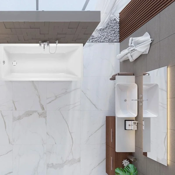 Ванна акриловая Vagnerplast Cavallo 170×75 см приставная - фото 3