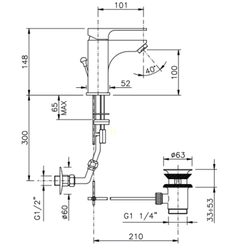 Смеситель для раковины Nicolazzi Jungfrau 3102 - фото 4