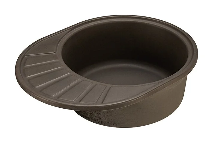 Мойка для кухни Акватон Чезана 57 см кофе, округлой формы - фото 4