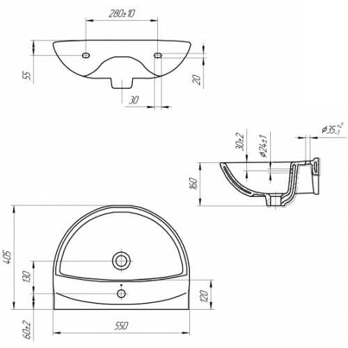 Раковина Cersanit Mito Red S-UM-MIR55/1-w 54.5х40.5 см - фото 4