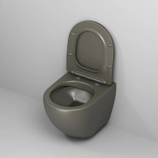 Унитаз подвесной Grossman Color хаки матовый, с горизонтальным, прямым выпуском - фото 7