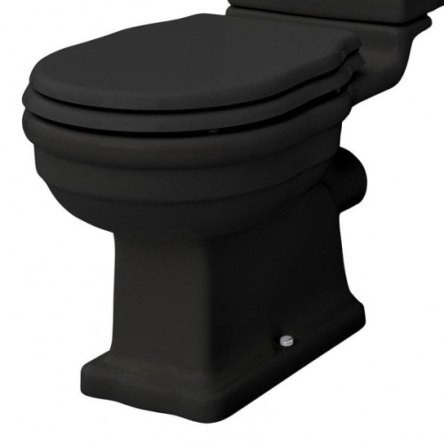Чаша для унитаза ArtCeram Hermitage черная, выпуск в пол - фото 1
