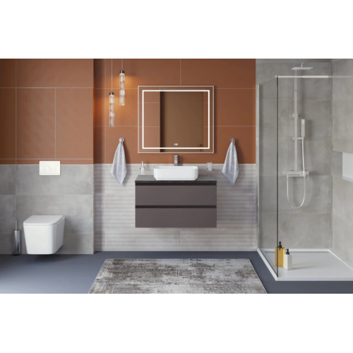 Тумба под раковину подвесная BelBagno Kraft 90 см темно-серый матовый - фото 3
