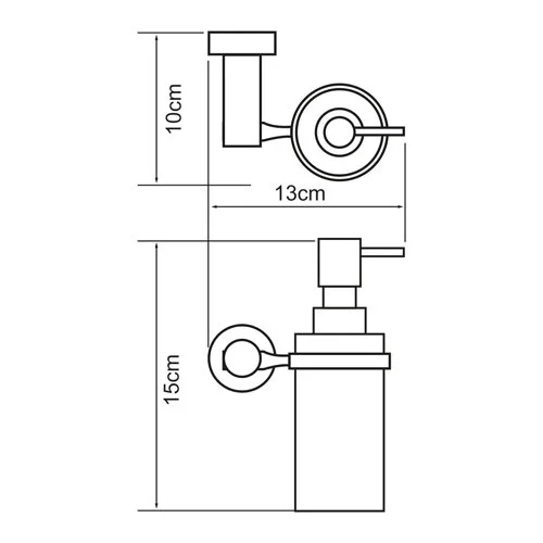 Дозатор для мыла WasserKRAFT Donau хром - фото 2