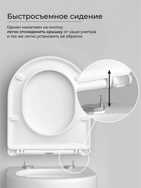 Унитаз подвесной Ceramica Nova New Day безободковый, белые - фото 10