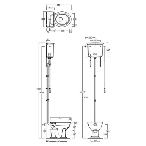 Унитаз напольный Simas Lante LA0 с высоким бачком - фото 3