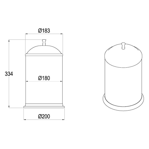Мусорное ведро Boheme золото матовое - фото 4