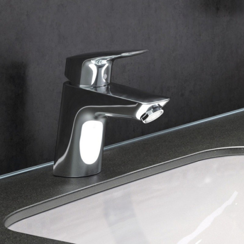 Смеситель для раковины Hansgrohe Logis без донного клапана, из латуни, недорогие, округлая форма - фото 5