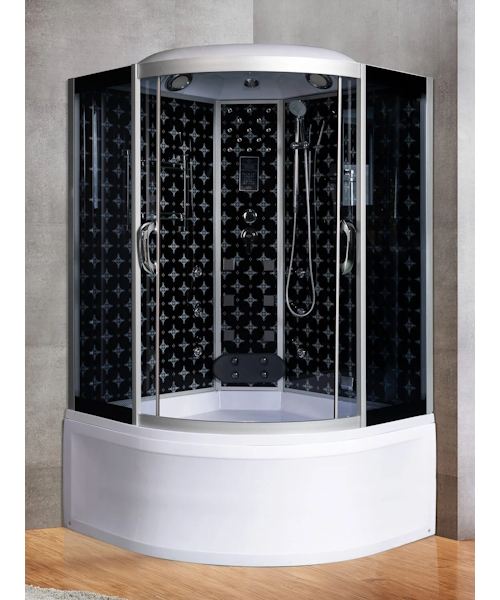 Душевой бокс River Temza 135x135 см с поддоном стекло тонированное - фото 2