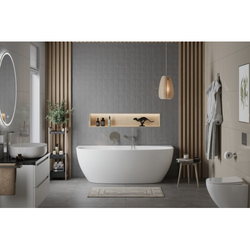 Ванна акриловая Belbagno 170х80 см отдельностоящая с переливом - фото 4