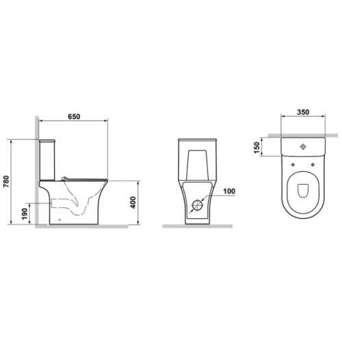 Унитаз компакт Laguraty безободковый - фото 4