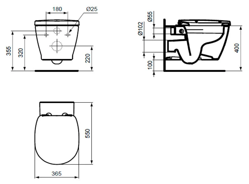 Унитаз подвесной Ideal Standard Connect E8149 глубокий смыв - фото 4