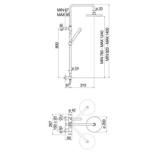 Душевая стойка Nobili Velis хром - фото 2