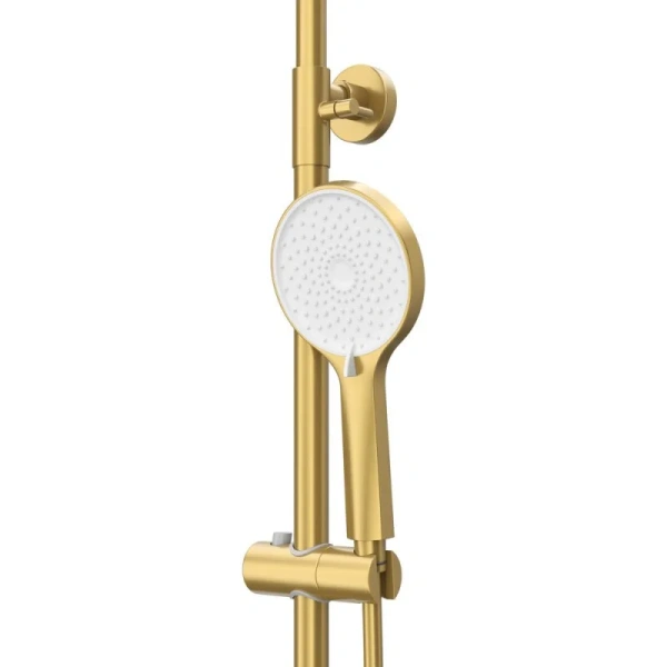 Душевая стойка Cezares Relax брашированное золото, без излива - фото 5