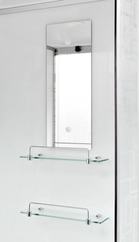 Душевая кабина Deto EM 120x80 см с зеркалом, угловые, недорогие, для дачи, с гидромассажем, c тропическим душем, с вентиляцией, с крышей, с сиденьем - фото 5