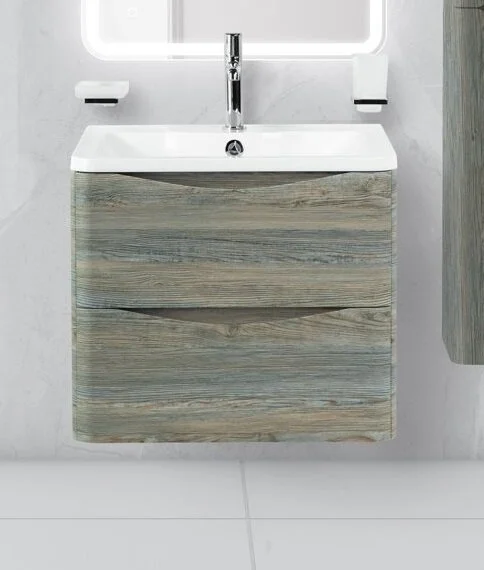 Тумба под раковину подвесная BelBagno Acqua 60 см сосна, моноблок - фото 5